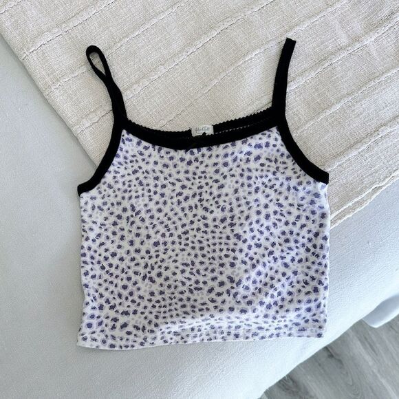 Brandy Melville Tops - Brandy Melville John Galt Purple Cheetah Print Baby Tank